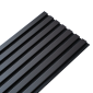 Wooden Slat Wall - Vertigo - 250 x 30 x 2cm - Black - Black Felt