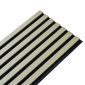 Wooden Slat Wall - Vertigo - 250 x 30 x 2cm - Khaki - Black Felt