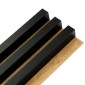 Wooden Slat Wall - Vertigo - 250 x 30 x 2cm - Dark Oak - Classic Oak