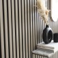 Wooden Slat Wall - Vertigo - 250 x 30 x 2cm - Grey - Black Felt