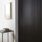 Wooden Slat Wall - Vertigo - 250 x 30 x 2cm - Black - Black Felt