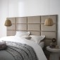 Upholstered Headboard Panel - 60 x 30cm - Camel