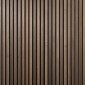 Wooden slat wall panel Vertigo - 250x30x1 cm - Dark oak on black felt