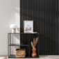 Wooden Slat Wall - Vertigo - 250 x 30 x 2cm - Black - Black Felt