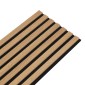 Wooden slat wall panel Vertigo 250x30x1 cm - Golden oak on black felt