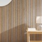 Wooden Slat Wall - Vertigo Slim - 250 x 30 x 1cm - Classic Oak - Grey Felt