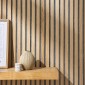 Wooden Slat Wall - Vertigo Slim - 250 x 30 x 2cm - Classic Oak - Grey Felt