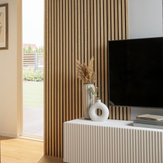 Acoustic Wooden Slat Wall -...