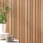 Oak veneer wall panel Vertigo - 120x30x1 cm - Light oak veneer