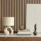VERTIGO | Panneau tasseaux fond HDF - Décor chêne 250 cm