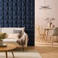 VERTIGO | Panneau feutrine - Cube bleu nuit
