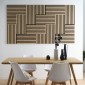 Wooden wall panel on felt Vertigo - square - 30 x 30cm