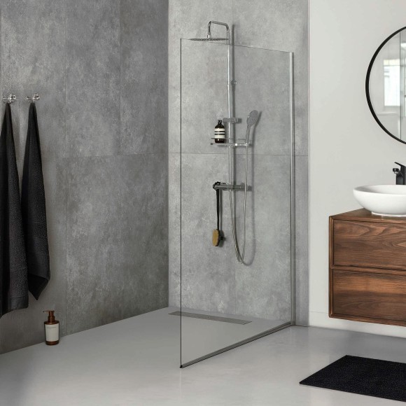 VERTIGO I SPC Tile - Grey Concrete (medium)