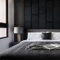 Upholstered wall panels -  Rectangle  60x30cm - Black
