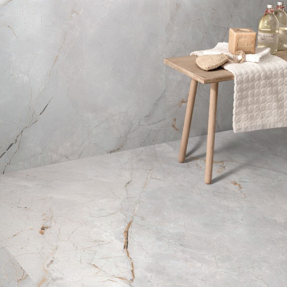 KERAMOS I Dalle céramique - Marbre gris Silver