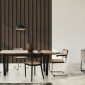 VERTIGO I Slat wall panel with HDF backing - black decor 250cm