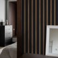 VERTIGO | Panneau tasseaux fond HDF - Décor noir 250 cm