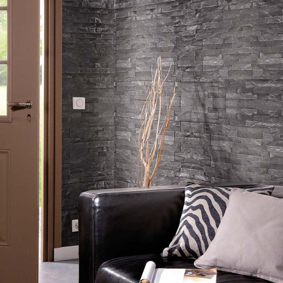 Briconature Black - Stone Cladding Wall Panel