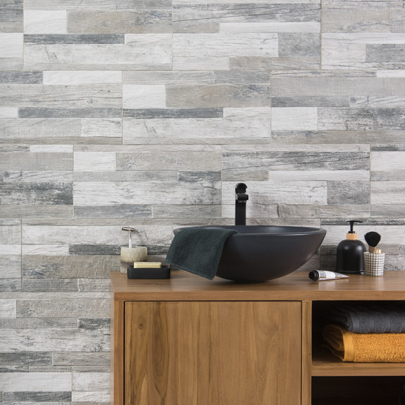 Grey Woodstone - Ceramic Cladding Wall Panel