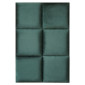 Upholstered Headboard Panel - 30 x 30cm - Dark Green