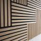 Wooden wall panel on felt Vertigo - rectangle - 60 x 30cm