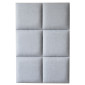 Coussin mural décoratif carré 30x30cm Gris