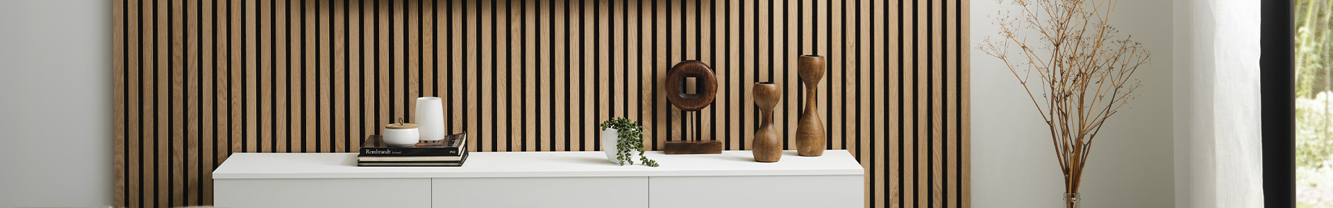 Wooden Slat Wall Panels on Felt Vertigo - ADIB
